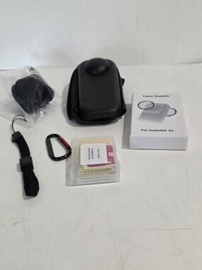 For Insta360 X5 PU Leather Case Protective Cover Lens Cap Guards Cleaning Kit